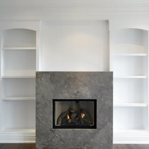 Granite and Quartz Fireplace Installation